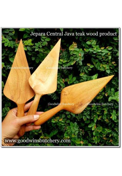 Jepara teakwood WOODEN SPOON TRIANGLE sendok runcing 28x9cm